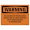 Signmission OSHA Warning Sign, 7" Height, 10" Width, No Access To Posted Area Under 500 Kv Lines, Landscape OS-WS-D-710-L-12262 - alternate 1